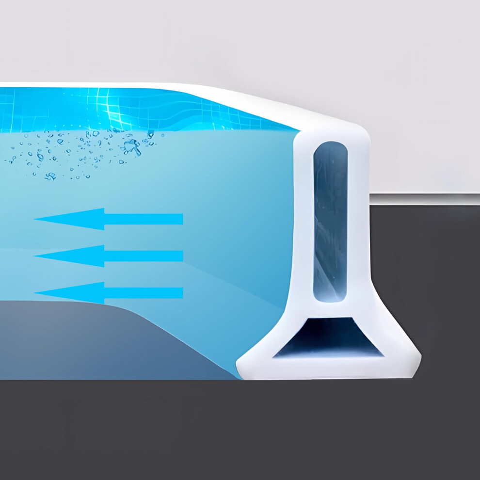78 Inch Silicone Shower Water Barrier, Collapsible Threshold Stopper, Selfadhesive Flexible Guard 9092120637885