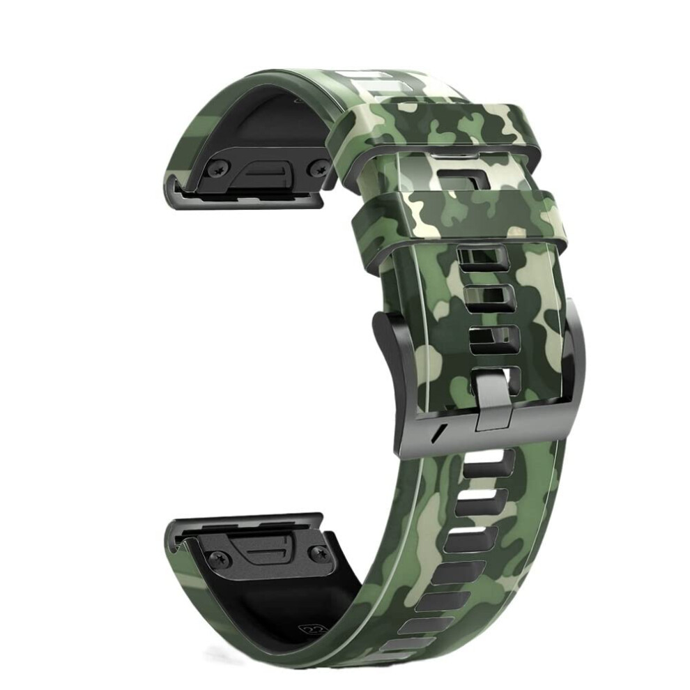 Watch Band 22Mm 26Mm Quick Release Silicone Strap For Garmin Fenix 7 7X Printed Sport 9053599234845