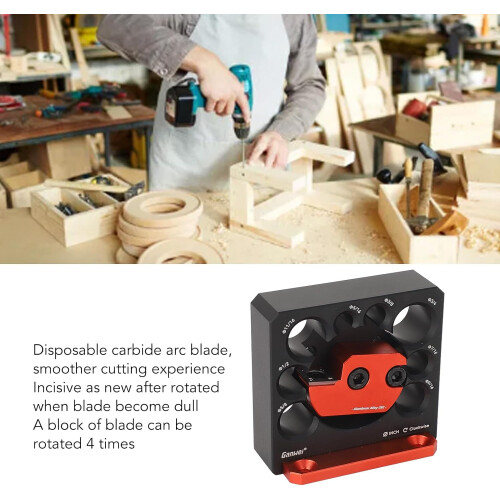 Adjustable 8Hole Aluminum Dowel Jig Woodworking Dowel Maker with Replaceable Carbide Cutting Edges 1