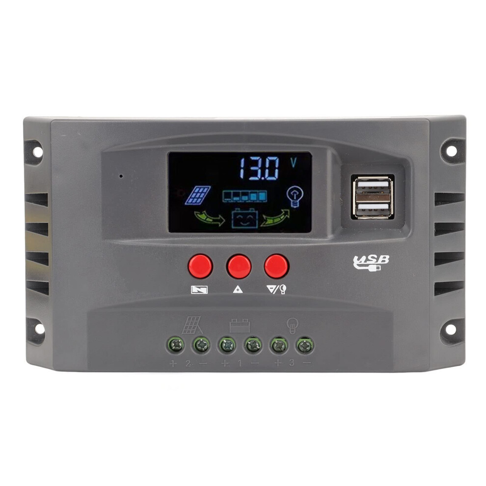 Mppt Solar Charge Controller 12V 24V Auto Voltage Detection Lcd Dual Usb 10A For Yacht 9092120608113