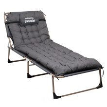 Camping Cot with Adjustable Recline and Foldable Design Includes Mattress and Pillow for Outdoor Use