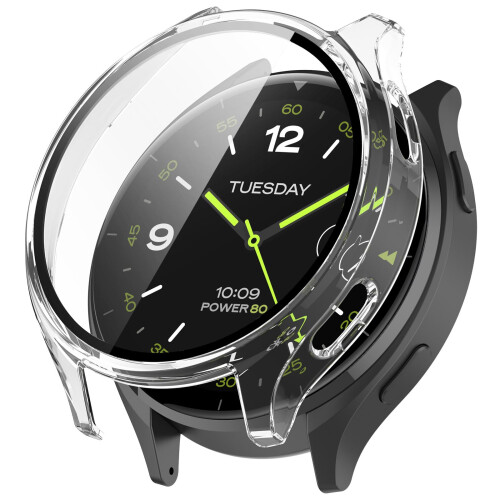 Screen Protector Case Clear PC Bumper Full Coverage Scratch Resistant Glass for Xiaomi Watch 2