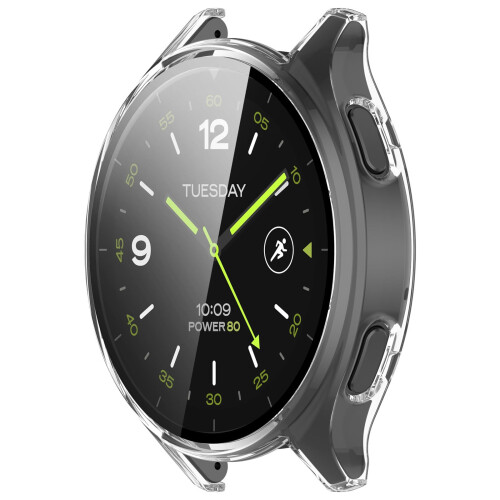 Screen Protector Case Clear PC Bumper Full Coverage Scratch Resistant Glass for Xiaomi Watch 2 2