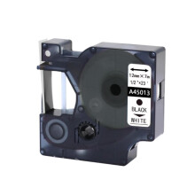 Label Maker Tape Black on White Multiple Widths 624mm Compatible with Dymo LM160 LM280 45010 45013