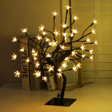 16 Inch LED Cherry Blossom Tree Light with Warm Glow, Flexible Branches for Home Decor
