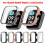 Protective Case with Tempered Glass Screen Protector Full Coverage Scratch Resistant for Redmi Watch 3 Lite 2