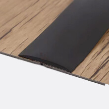Floor Transition Strip 6.56ft Black Self Adhesive PVC Threshold Trim Durable Gap Cover