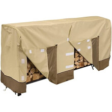 Waterproof Firewood Rack Cover for AllSeason Outdoor Use, Black WeatherResistant Storage