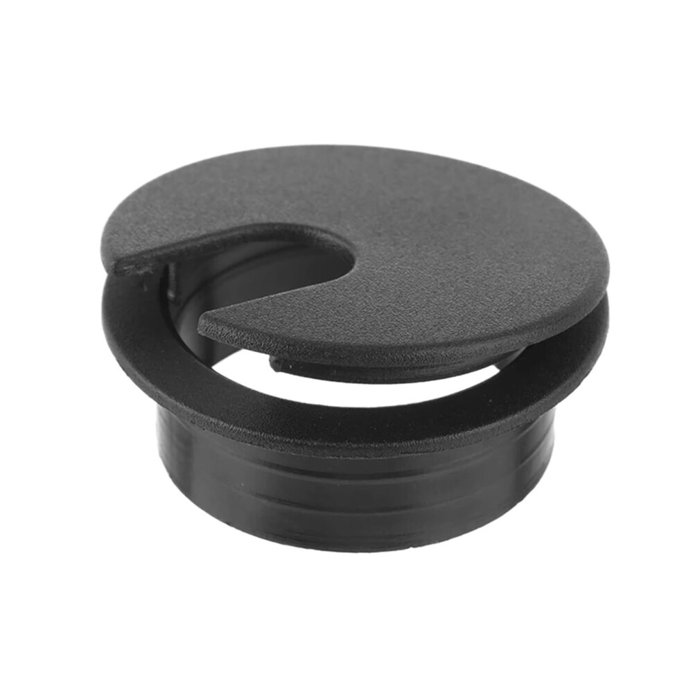 35Mm Black Plastic Cable Hole Cover Desk Grommet For Wire Management, 5Pcs Durable Set 9169991857688