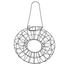 Durable Metal Hanging Bird Feeder for Outdoor Garden Yard, Circular Weather Resistant Design