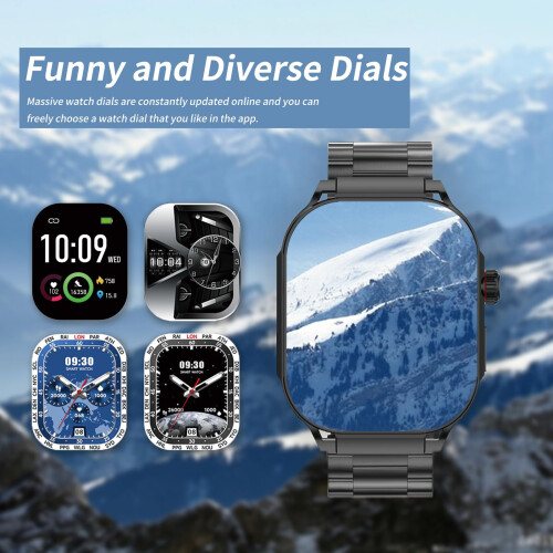 2.06' AMOLED Smart Watch with Bluetooth Calling, Waterproof Fitness Tracker for Android and iOS 1