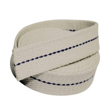7/8 Inch Flat Cotton Oil Lamp Wick with Purple Stitch, 6ft Roll for Lanterns