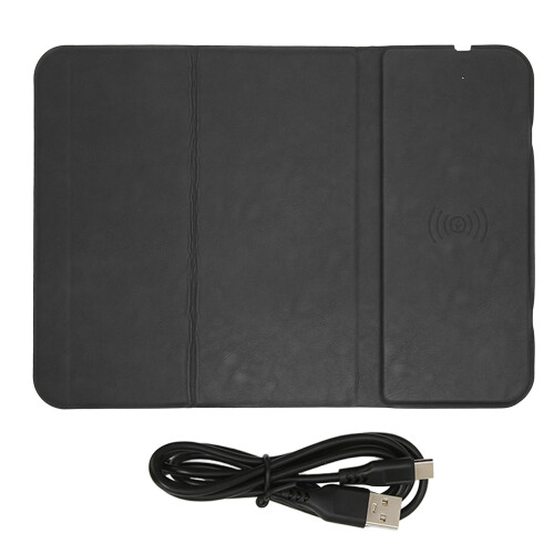 Wireless Charging Mouse Pad - Gray, Foldable, 15W, Type-C 1