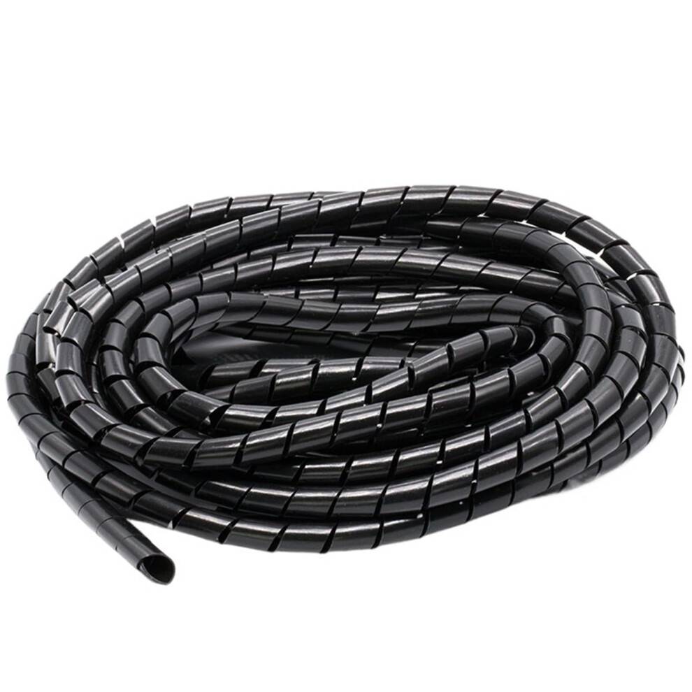 Cable Management Sleeve Spiral Cable Wrap 4Mm 3M Black Flame Retardant Wire Organizer Tube 9092120677430