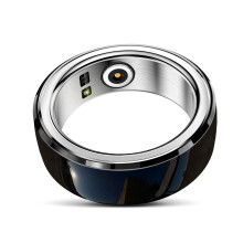 Smart Ring Fitness Tracker with Sleep and Heart Rate Monitoring, IP68 Waterproof, Size 12 Black
