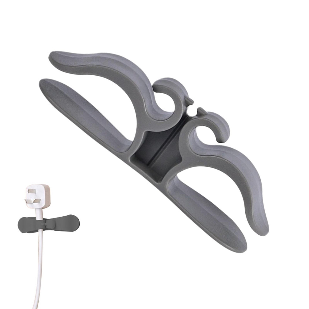 Kitchen Cord Organizer With Strong Adhesive, Silicone Appliance Cord Winder For Clutter Countertops, Gray 9174973752523