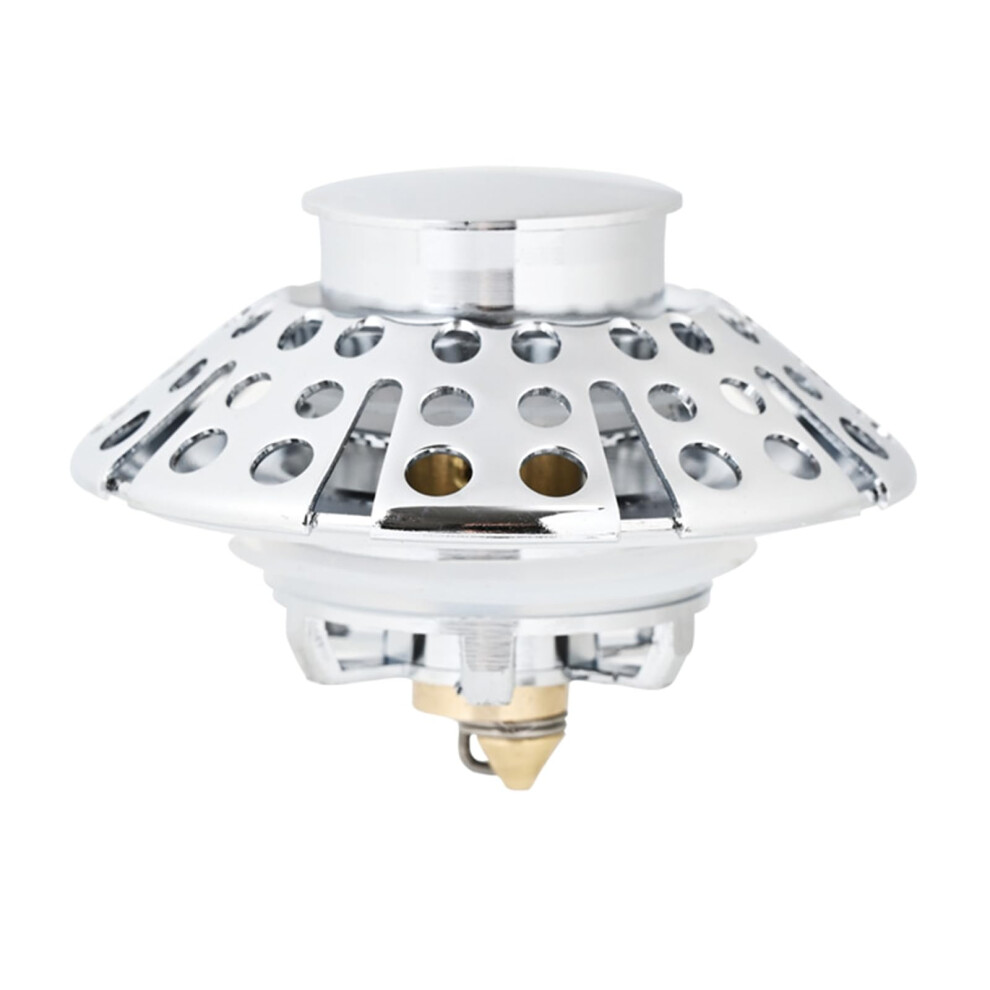 Bathtub Drain Stopper With Anticlog Hair Catcher, Copper Pop Up Plug For Tub And Sink 9092120641516