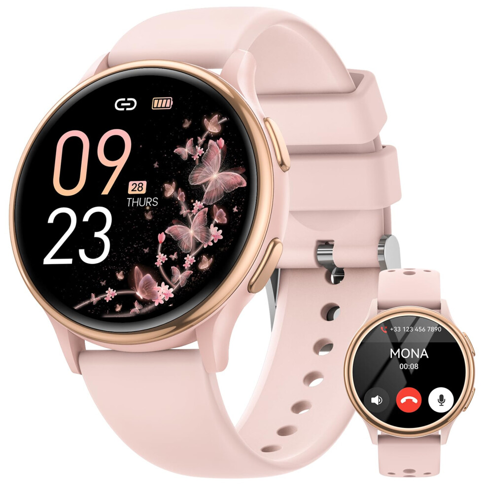Smartwatch For Women With Heart Rate Monitor, Ip68 Waterproof Fitness Tracker, 3 Bands, Pink 9053599237518