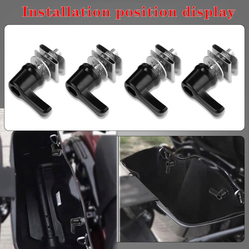 Motorcycle Saddlebag Lock Kit with AntiTheft Lever and Security Bolts for Harley Touring Glide King 2