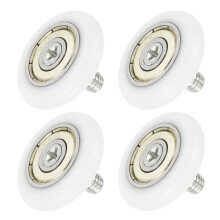 4PCS 28mm Nylon Drawer Roller Replacement Wheels M6 Thread Smooth Quiet Sliding Durable Set