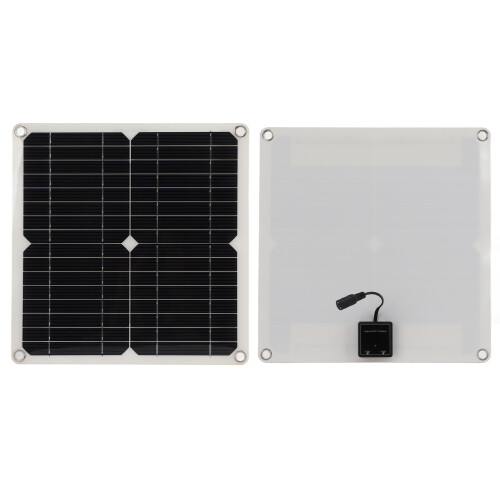 15W Monocrystalline Solar Panel Kit with Dual USB & DC Output