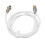Double Sleeve Custom Coiled Mechanical Keyboard Cable, USB C to A, White 8