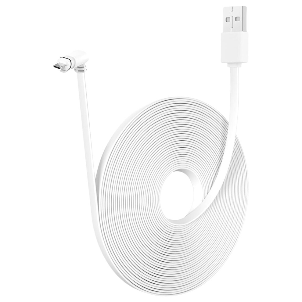 10M Flat Weatherproof Usb Charging Cable With 90 Connector For Outdoor Continuous Power For Arlo Pro 9174973753049
