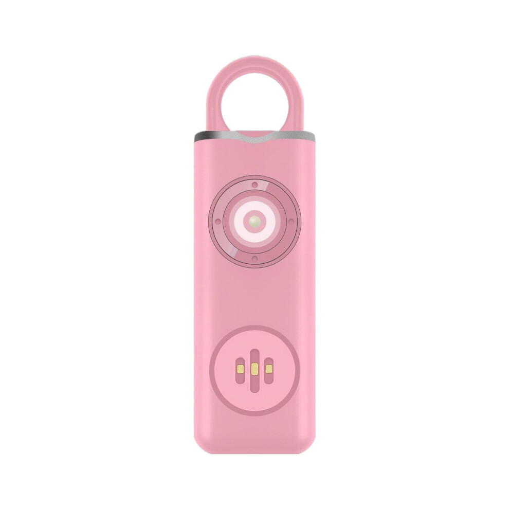 Rechargeable Safety Alarm Keychain With Loud Sos And Flashlight For Women Pink 9053599237792