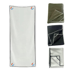 Outdoor Magnetic Bath Towel  Magnet Towel with Magnetic Closure for Beach,Camping,Hiking,Swimming,75x30 inch (White, 75)