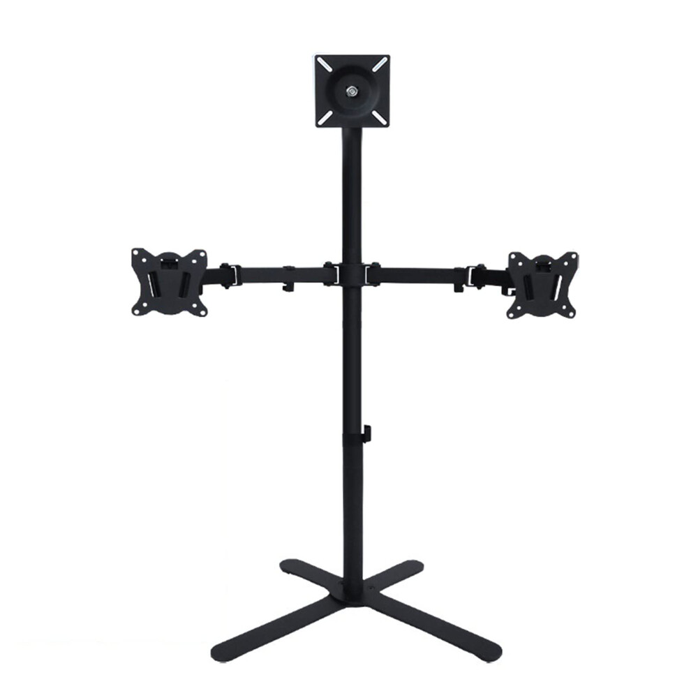 Triple Monitor Floor Stand For 1427 Inch Screens, Height Adjustable, Vesa 100X100 Compatible 9053599238126