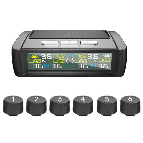 TPMS-433.92MHz 6-Sensor, 9.4x6.7x2.85cm, negro