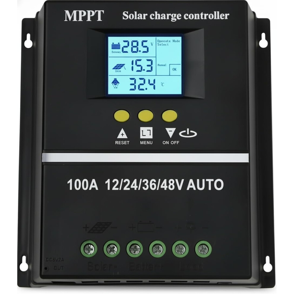 100A Mppt Solar Charge Controller 12V 24V 48V Waterproof Lcd Fast Charging For Lifepo4 9113335862333