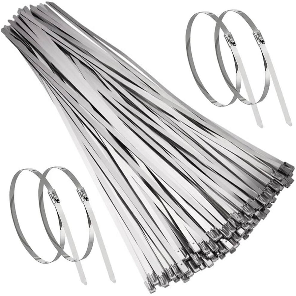 304 Stainless Steel Cable Ties 350Mm Uv Resistant Heavy Duty Selflocking Metal Zip Ties 9053599238454
