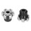 2 pezzi paracolpi forcella in alluminio CNC argento 10