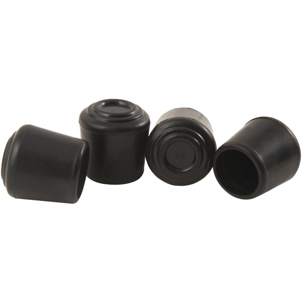Black Rubber Chair Leg Caps 1 Inch, Furniture Leg Protectors For Hardwood Floors, Antislip 9455672159524