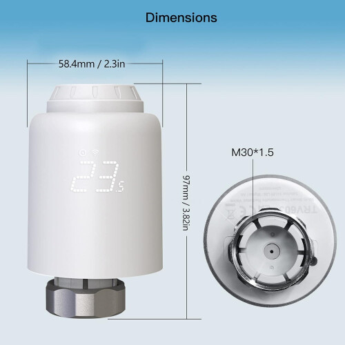 Smart Radiator Valve with WiFi Control, Programmable Heating Schedule and Automatic Decalcification 1