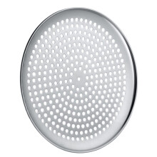 10 Inch Stainless Steel Perforated Pizza Pan, Round Baking Tray with Holes for Even Heat Cooking