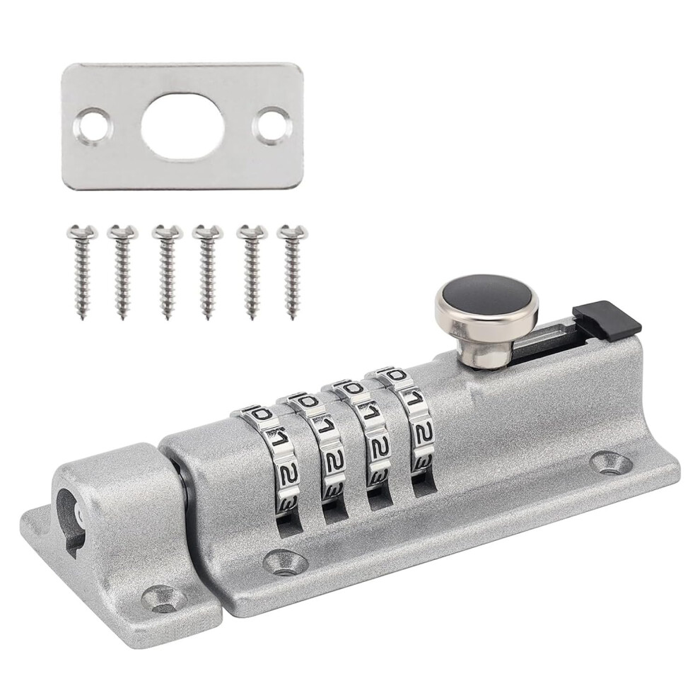 4Digit Combination Gate Lock, Weatherproof Sliding Bolt Latch For Outdoor Gates, Sheds And Fences 9455672159661
