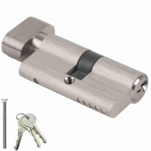 Lock Cylinder 60mm Solid Brass Anti Theft Door Lock Cylinder with 3 Keys for Wooden and Aluminum Doors