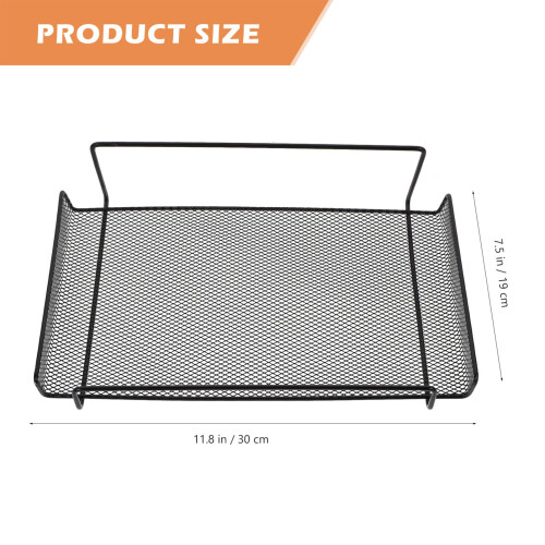 Wall Mount Router Shelf NoDrill Space Saving Black Iron Rack for Modem Camera and Router 2