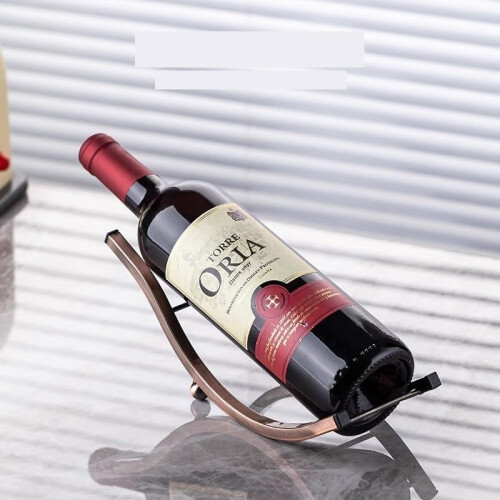 Wine Bottle Holder Modern Decorative Stand for Kitchen Countertop Rustic Artistic Design Gift