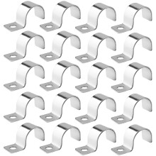 20 Pcs 304 Stainless Steel P Shape Pipe Clamps 1920mm Corrosion Resistant Cable Fasteners