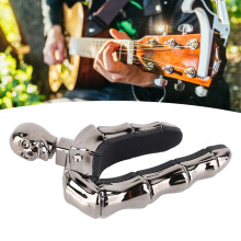 Skull Shape Metal Guitar Capo for Electric Acoustic Ukulele Black