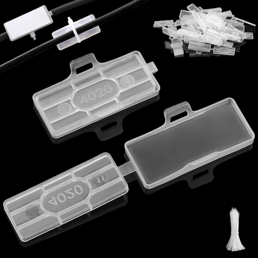 Cable Labels Kit With Waterproof Writable Tags And Zip Ties For Wire Organization Pack Of 30 9053599239406