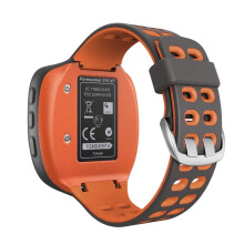 Watch Band Replacement Strap, Comfortable Silicone Sport Band Grey Orange for Garmin Forerunner 310XT