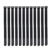 12PCS Reusable Hook and Loop Straps 25x300mm Adjustable Buckle Heavy Duty Cable Ties for Organization