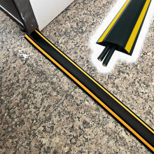 PVC Floor Cable Cover 5m Black Heavy Duty Cable Protector for Trip Hazard Reduction and Easy Use