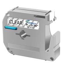 Label Maker Tape 9mm Black on Clear MK121 for Brother PTouch PTM95 PT65 PT80 Durable