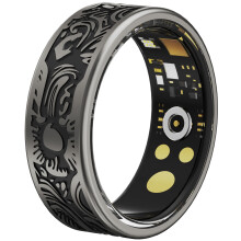 Smart Ring Fitness Tracker with 24h Heart Rate and Sleep Monitoring, IP68 Waterproof Vintage Style #9