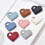5Pcs PU Leather Heart Shaped Cable Organizer Clips, Reusable Cord Management Set for Tangle Storage 5